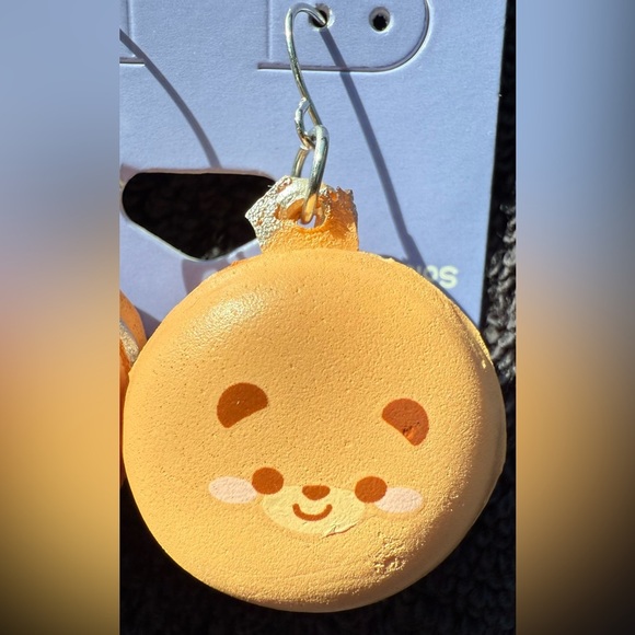 Claire's Orange Squish Bear Macaron 1” Drop Earrings - Picture 5 of 7